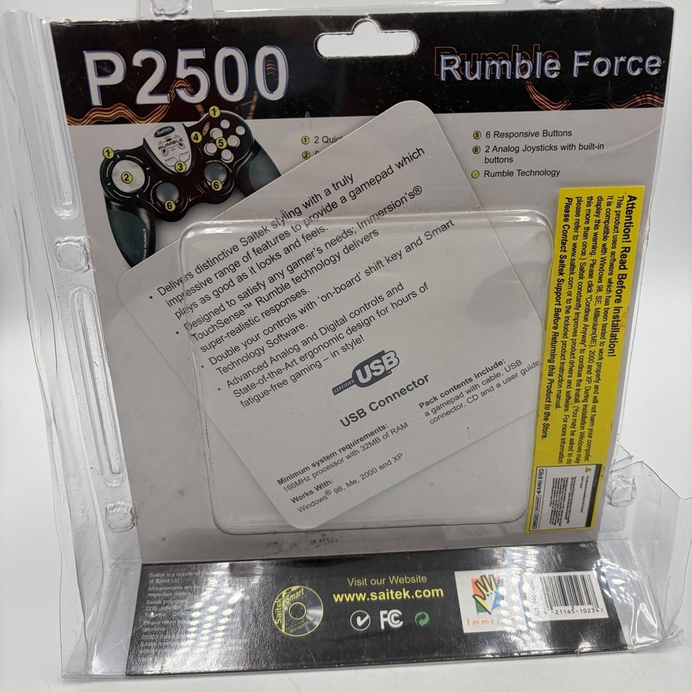 Saitek P2500 Rumble Force Six-Button Dual Analog USB Controller Tested - Picture 4 of 6